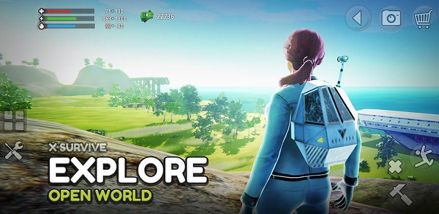 X Survive v1.0850 MOD APK [Money, Free Craft, No Hunger]
