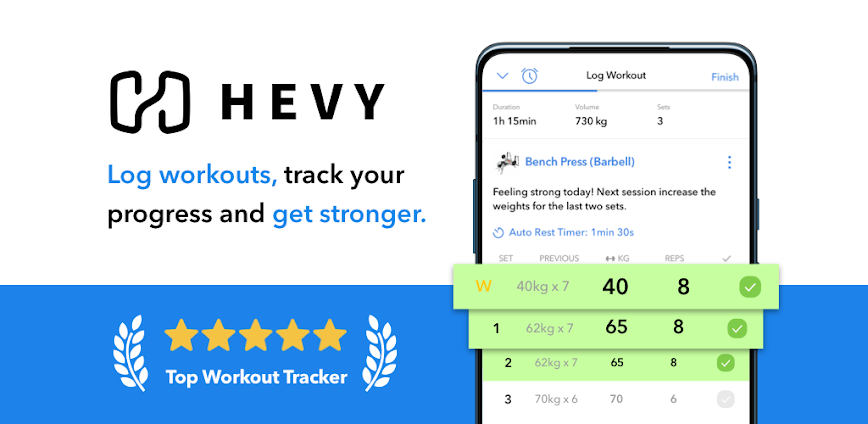 Hevy Gym Log Workout Tracker v2.3.2 MOD APK [Premium Unlocked]